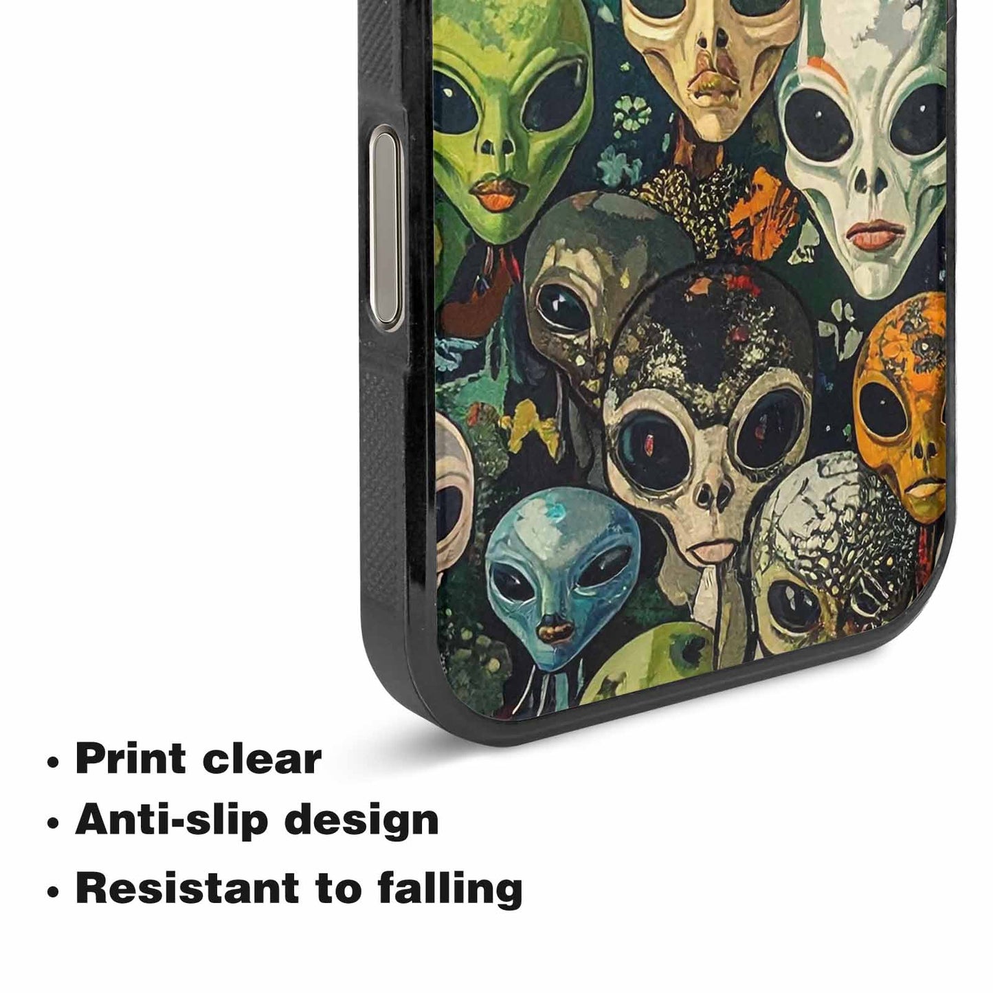iPhone 16 Pro Max Case — Aliens Camo Aliens Pattern Hundreds Of, Custom Designed Case Cover