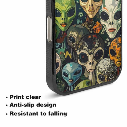 iPhone 16 Pro Max Case — Aliens Camo Aliens Pattern Hundreds Of, Custom Designed Case Cover
