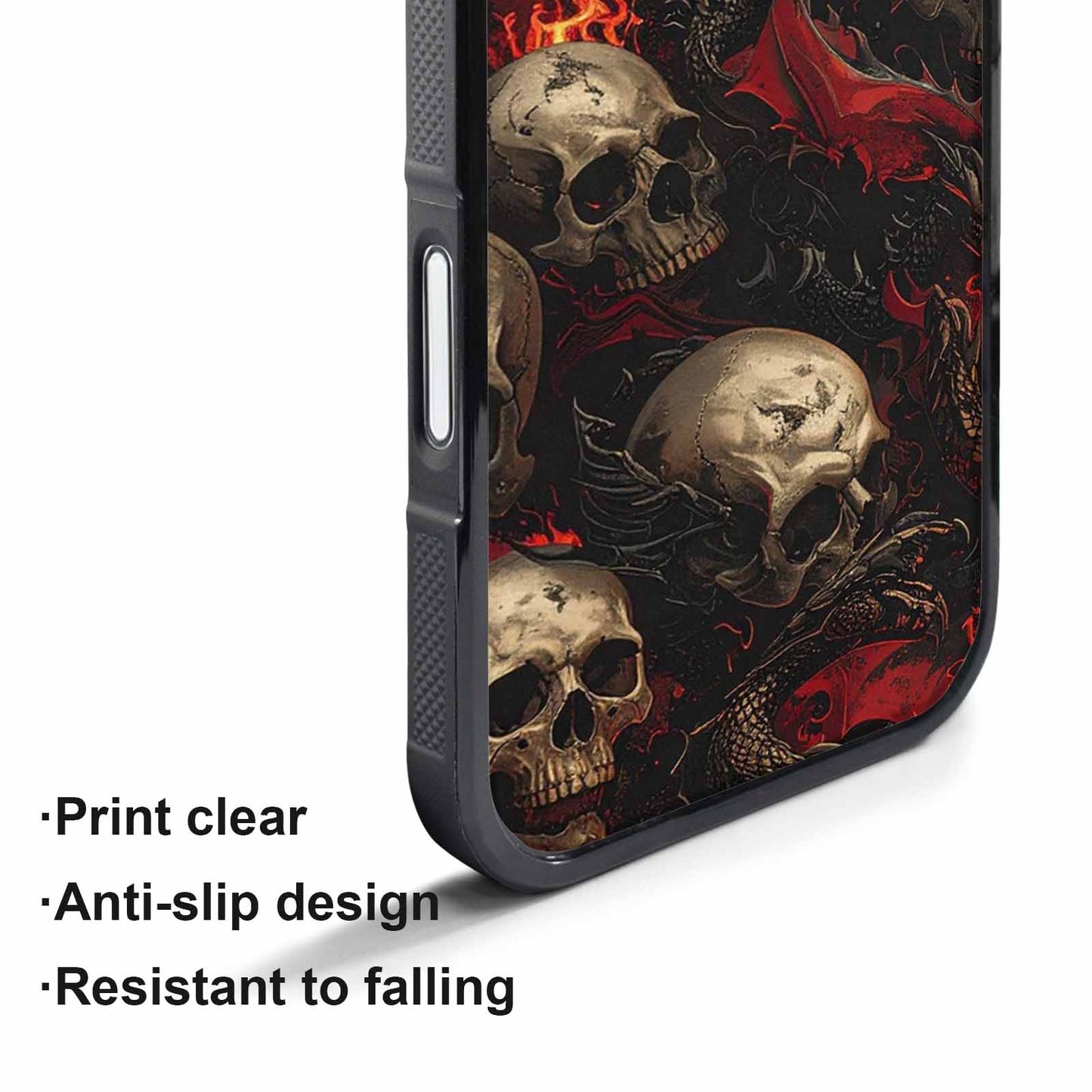 iPhone 17 Pro Case — Skull Dark Art Gothic Print Gothic, Custom Printed Phone Case