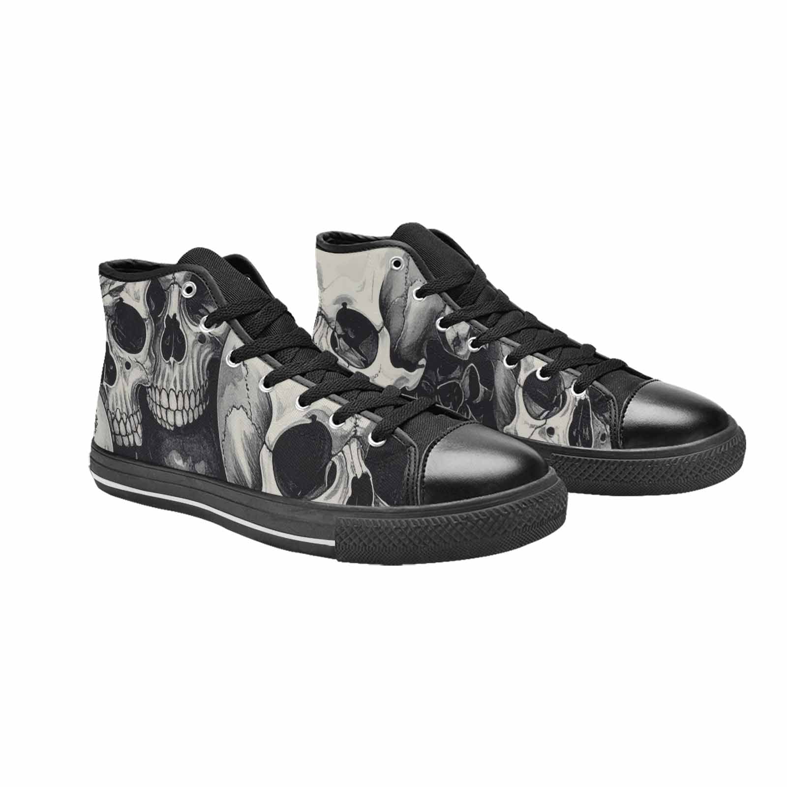 MEN'S Skulls - Classic High Top Canvas Neon Fantasy Sneakers
