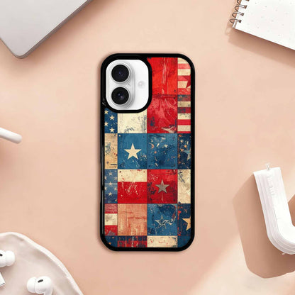 iPhone 17 Case — Small American Flag Stars Galaxy Space, Custom Designed Case Cover