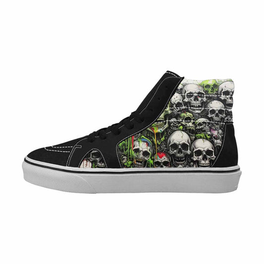 MEN'S Rainbow From Skull S High Top Canvas Cottagecore Custom Sneakers