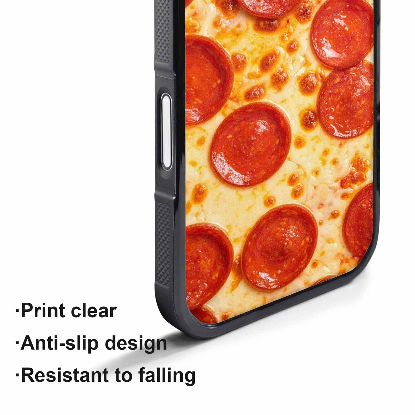 iPhone 17 Air Case — Pepperoni Pizza Print Original Art, Customized Protective Case