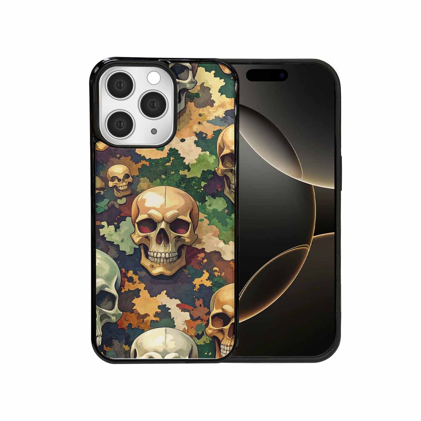 iPhone 15 Pro Max Case — Skulls Camoskulls Pattern Hu A0j, Personalized Phone Case
