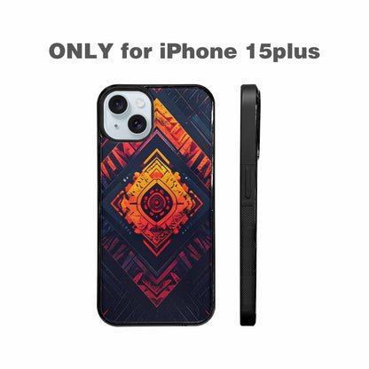 iPhone 15 Plus Case — Wild Tribal Ripple, Custom Made Phone Cover
