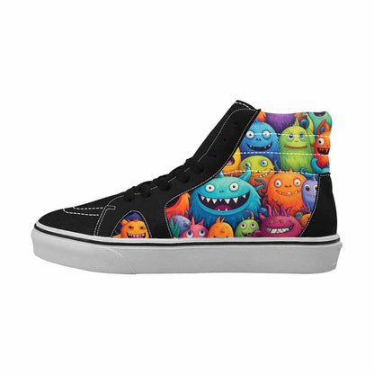 MEN'S Monsters (general) Cartoon Monst High Top Canvas Neon Fantasy Custom Shoes