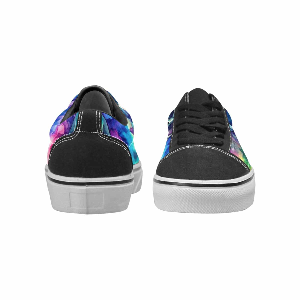 WOMEN'S Tie Dye Skulls Print Canvas Lace-Up Dreamcore Custom Sneakers