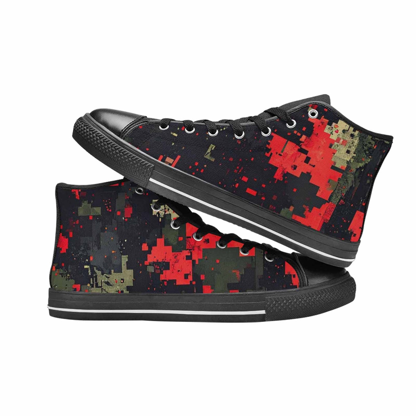 WOMEN'S Military Camouflage Blotch High Top Canvas Y2K Shoes