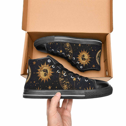 WOMEN'S Zodiac Constellation Star High Top Canvas Y2K Custom Shoes