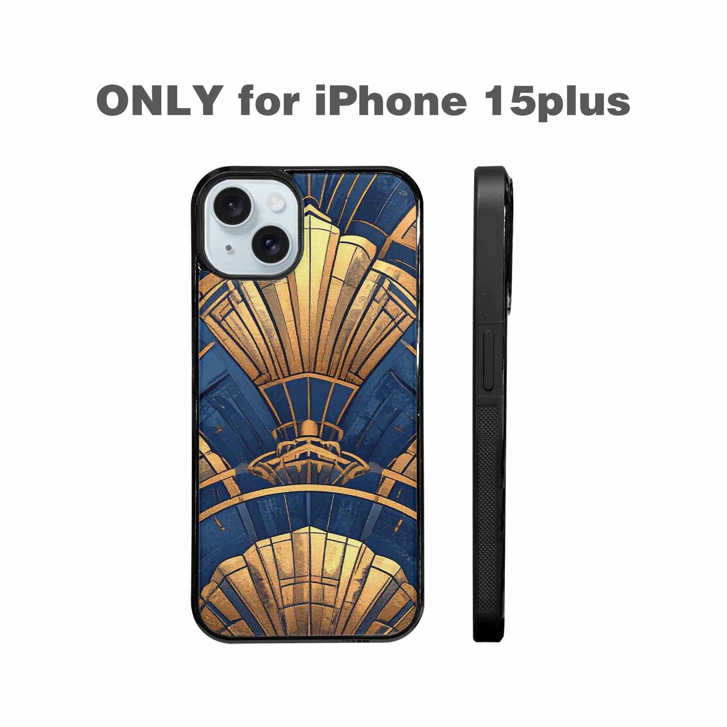 iPhone 15 Plus Case — Art Deco Illustration Pattern, Custom Art Phone Cover