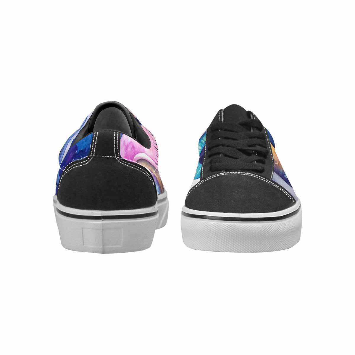 MEN'S Cartoon Eyeballs Galaxy Canvas Lace-Up Wallpaper Art Custom Sneakers
