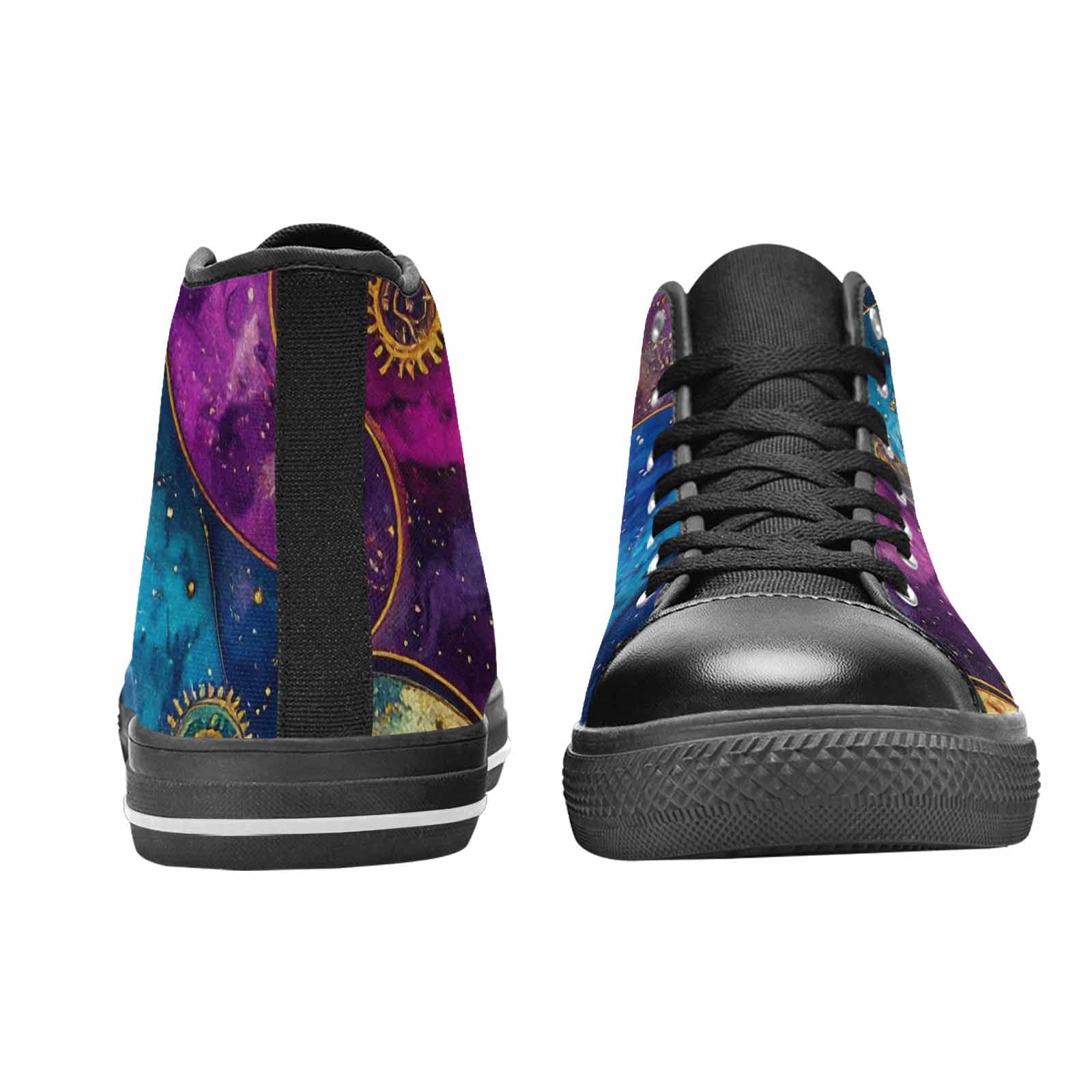 MEN'S Steampunk Galaxy High Top Canvas Dark Academia Custom Shoes