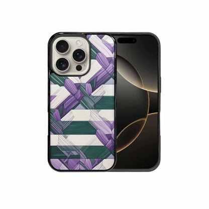 iPhone 16 Pro Case — Genderqueer Flag Color Theme Small Rainbow, Custom Printed Phone Case