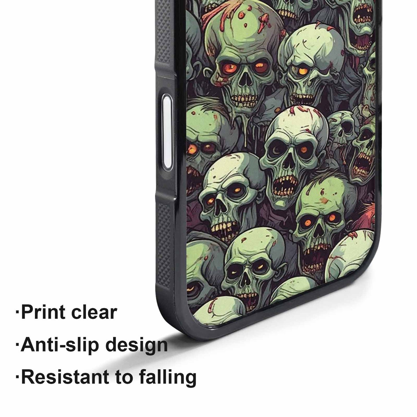 iPhone 17 Pro Case — Zombie Head Pattern Hundreds Of Gothic, Customized Protective Case