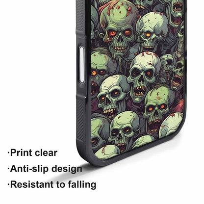 iPhone 17 Pro Case — Zombie Head Pattern Hundreds Of Gothic, Customized Protective Case