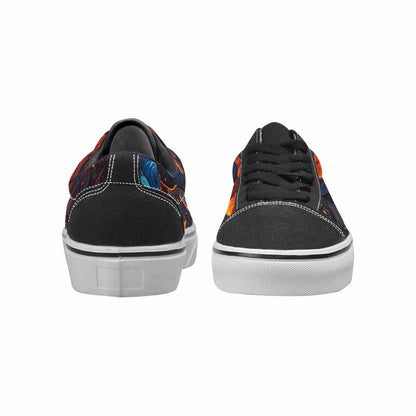 MEN'S Fire Flame Canvas Lace-Up Wallpaper Art Custom Sneakers