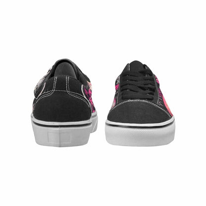 WOMEN'S Rainbow From Skull S Lace-Up Canvas Wallpaper Art Custom Sneakers