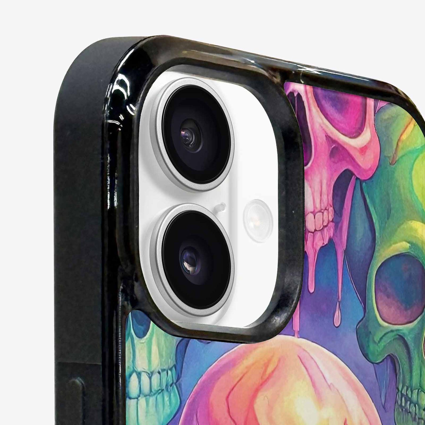 iPhone 16 Plus Case — Candy Color Dripping Skulls Custom, Customized Protective Case