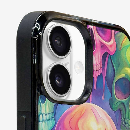 iPhone 16 Plus Case — Candy Color Dripping Skulls Custom, Customized Protective Case