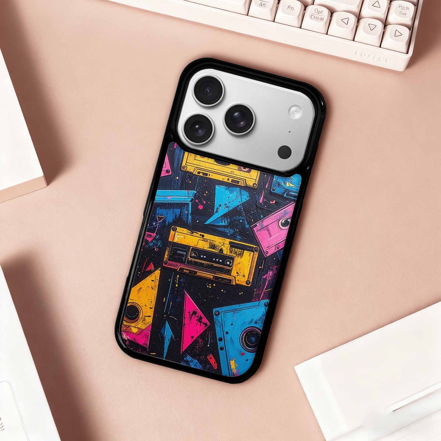 iPhone 17 Pro Case — Seamless Tileable Pattern Of Overlapping Retro, Original Design Phone Case