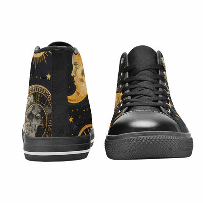 MEN'S Zodiac Constellation Star High Top Canvas Grunge Shoes