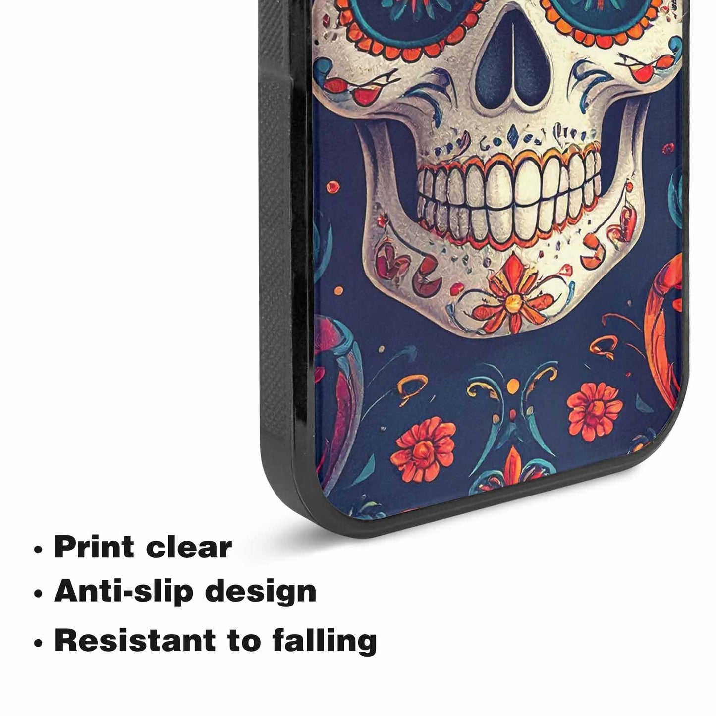 iPhone 15 Case — Day Dead Sugar Skull Art 100s, Unique Phone Case Design