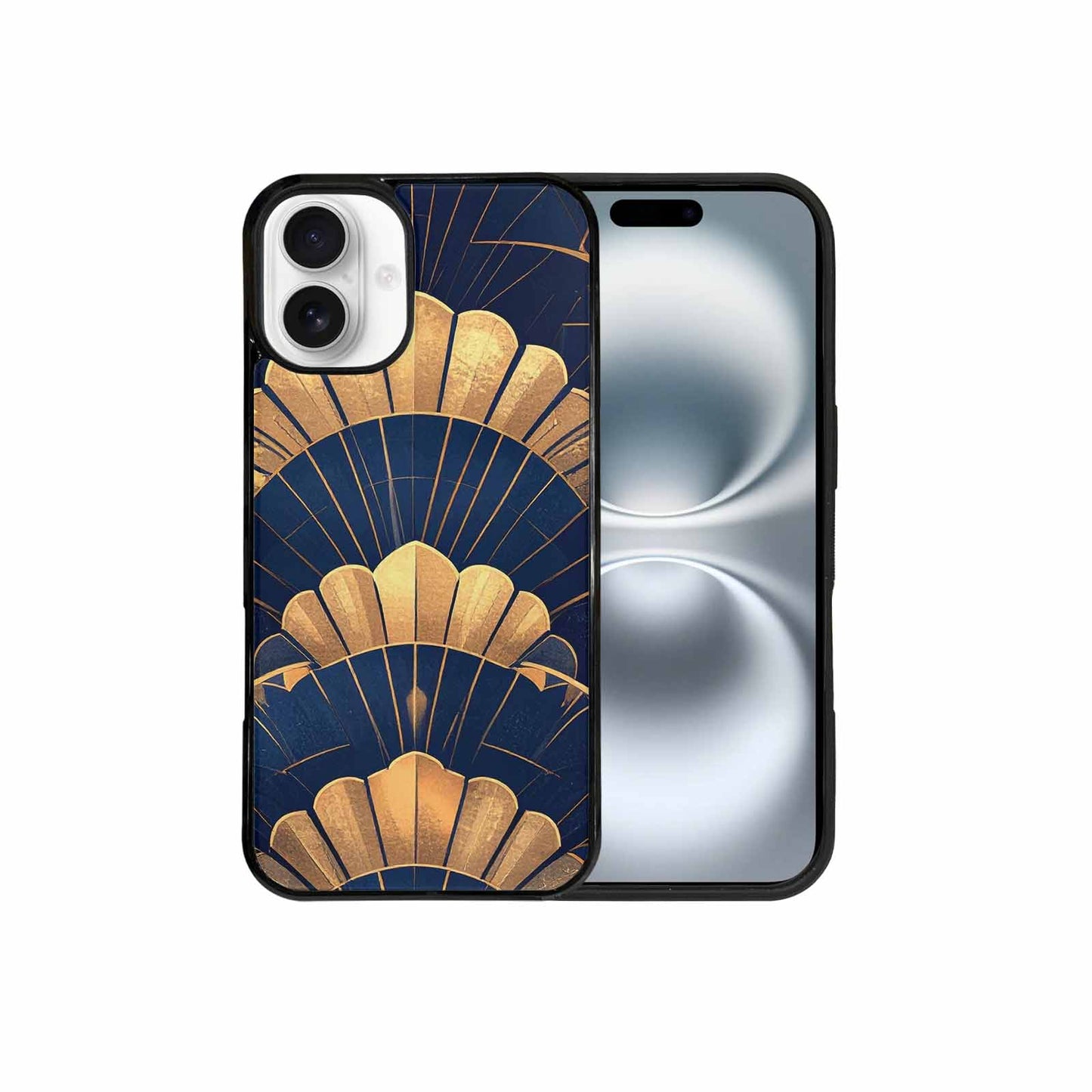 iPhone 16 Plus Case — Art Deco Illustration Pattern, Customized Protective Case