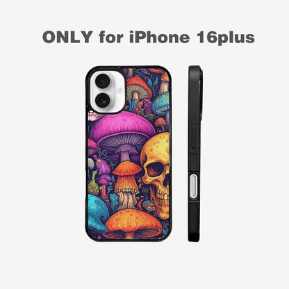 iPhone 16 Plus Case — Mushroom Skull, Custom Phone Case