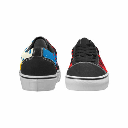 WOMEN'S Comic Book Halftone Canvas Lace-Up Surreal Sneakers