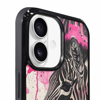 iPhone 17 Case — Black &amp; Pink Ink Animal Print, Custom Phone Case