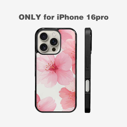 iPhone 16 Pro Case — Japanese Cherry Blossom Pattern Sakura Flowers, Custom Designed Case Cover