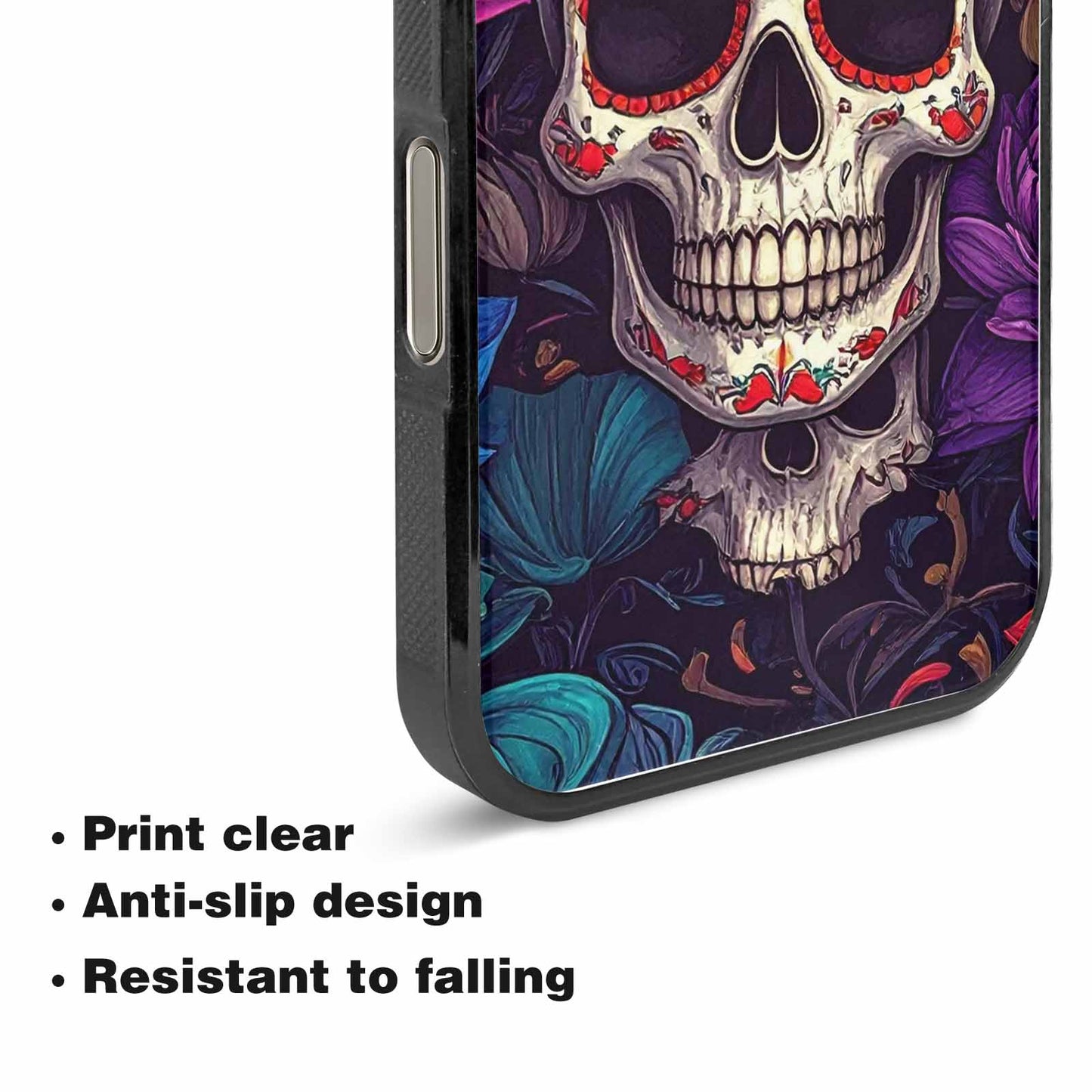 iPhone 15 Pro Max Case — Lotus Skulls, Custom Phone Case