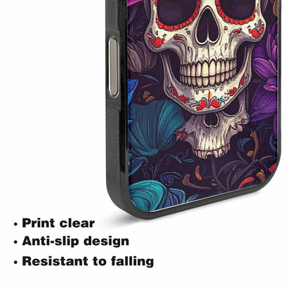 iPhone 15 Pro Max Case — Lotus Skulls, Custom Phone Case