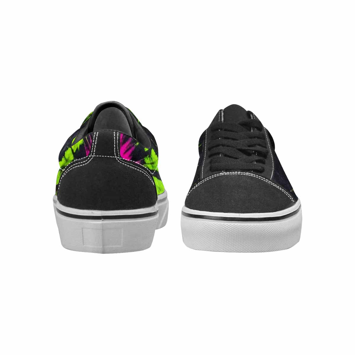 MEN'S Acid Wash Tie Dye Neon Canvas Lace-Up Vivid Custom Sneakers