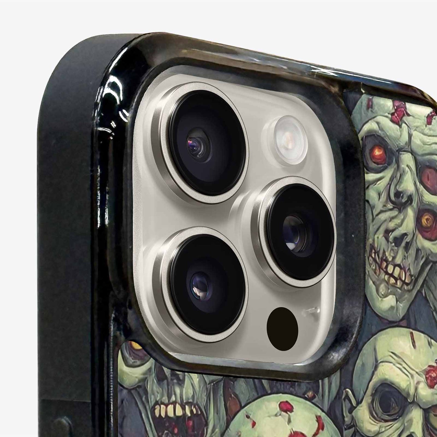iPhone 16 Pro Case — Zombie Head Pattern Hundreds Of Small, Original Design Phone Case