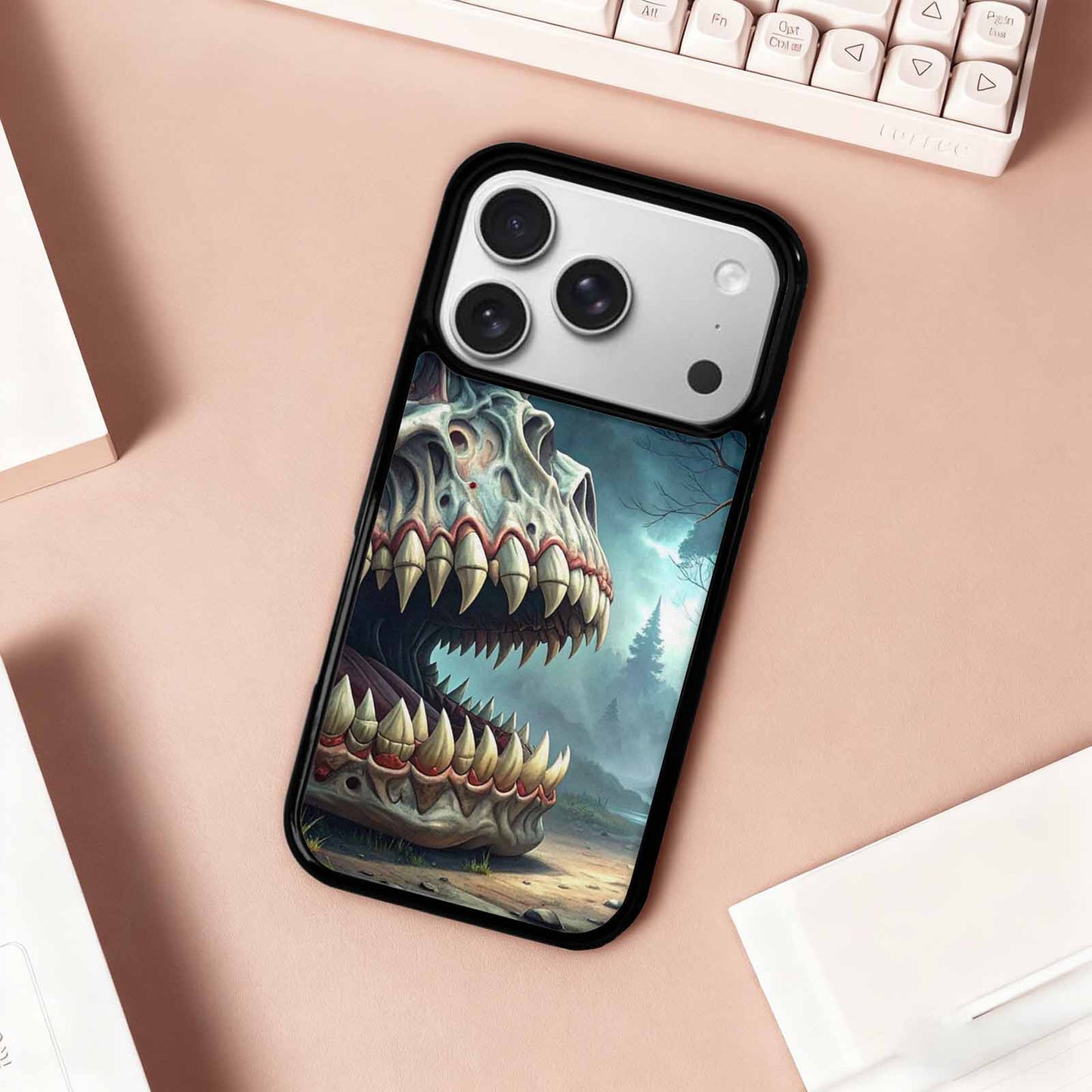 iPhone 17 Pro Case — Skull Dark Art Gothic Print Gothic, Custom Phone Case