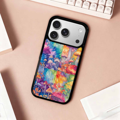 iPhone 17 Pro Case — Mushrooms Tie Dyemushrooms Pat 6t6 Tie, Unique Phone Case Design