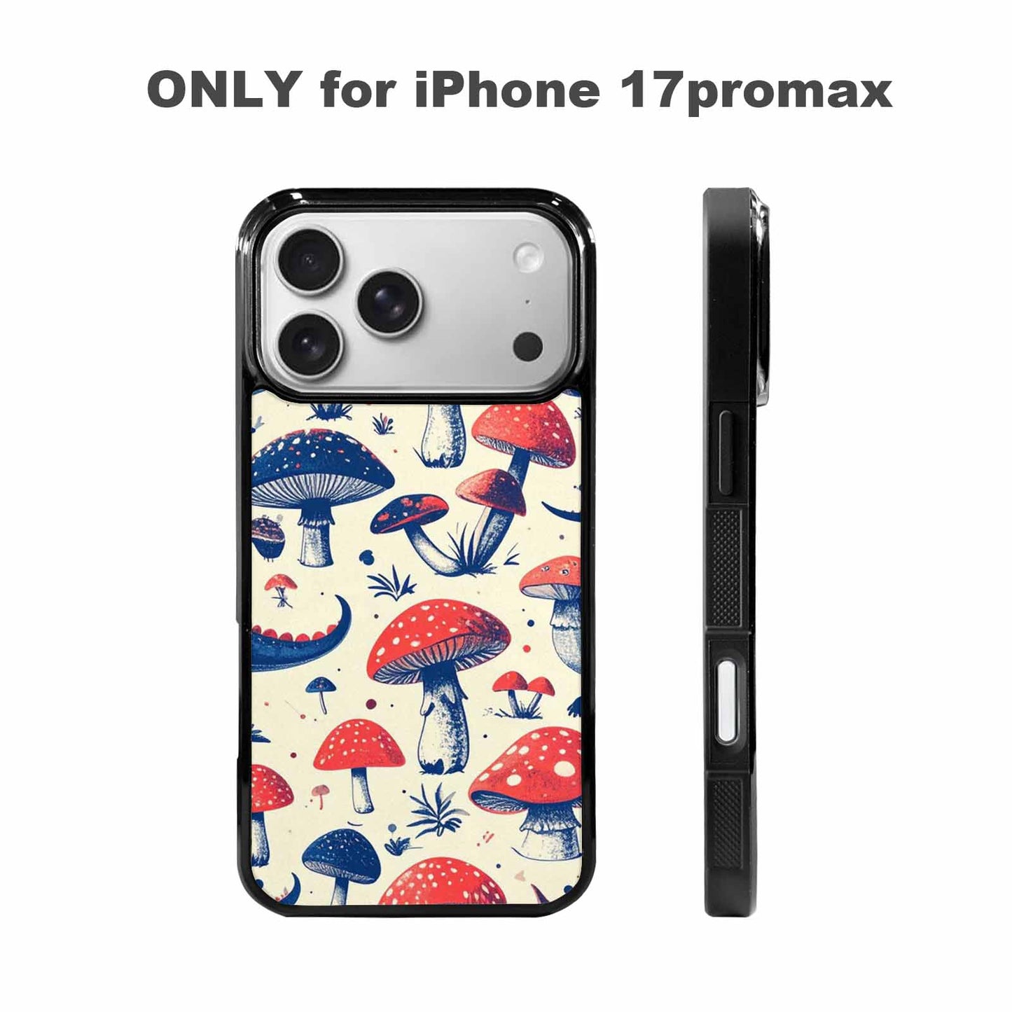 iPhone 17 Pro Max Case — Vintage Dinosaurs Mushroom Retro Vintage, Custom Print Case Cover