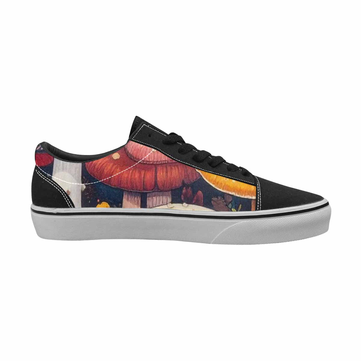 WOMEN'S Mushrooms (general) Mushrooms Pa Lace-Up Canvas Wallpaper Art Sneakers