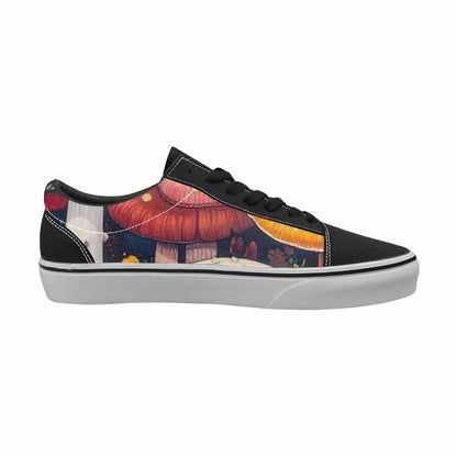 WOMEN'S Mushrooms (general) Mushrooms Pa Lace-Up Canvas Wallpaper Art Sneakers