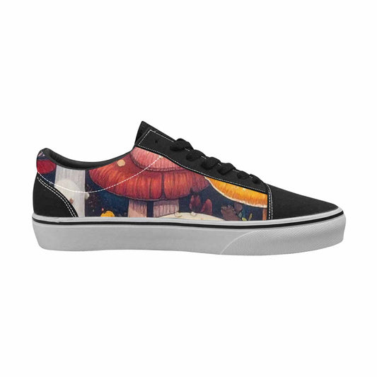 WOMEN'S Mushrooms (general) Mushrooms Pa Lace-Up Canvas Wallpaper Art Sneakers