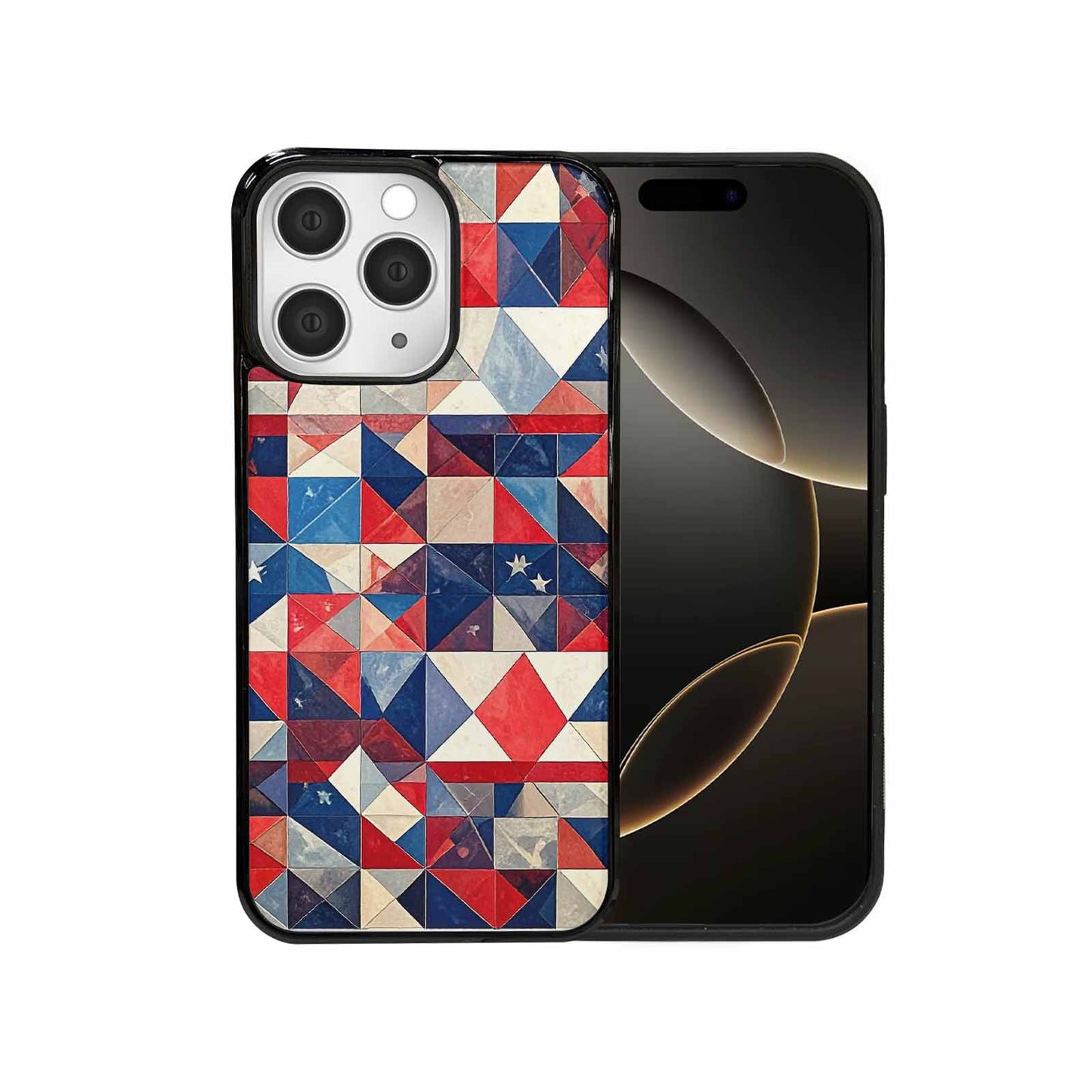 iPhone 15 Pro Max Case — Small American Flag Stars And Stripes, Custom Printed Phone Case