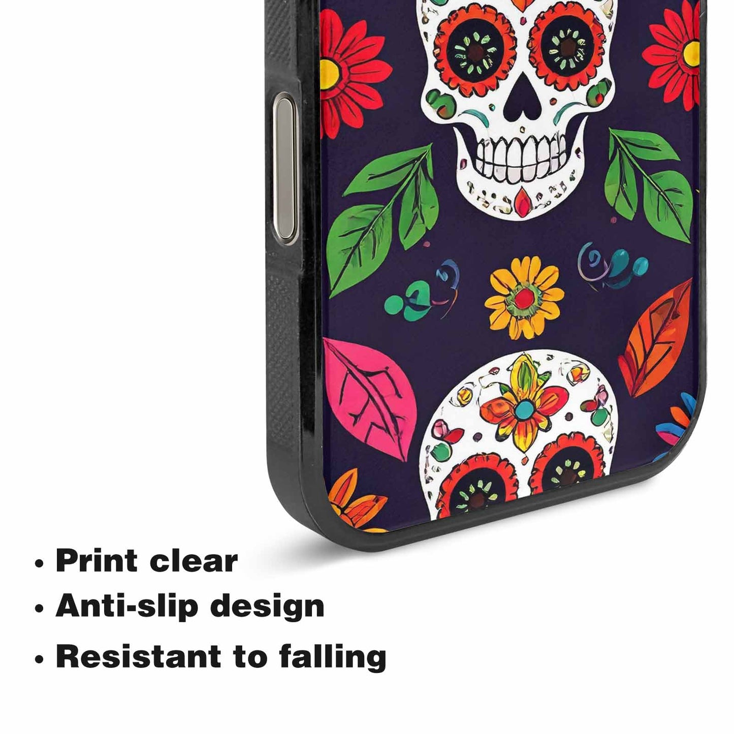 iPhone 16 Pro Case — Sunflowers Hundreds Of Skulls Art Seamless, Custom Print Case Cover