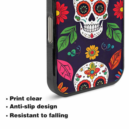 iPhone 16 Pro Case — Sunflowers Hundreds Of Skulls Art Seamless, Custom Print Case Cover