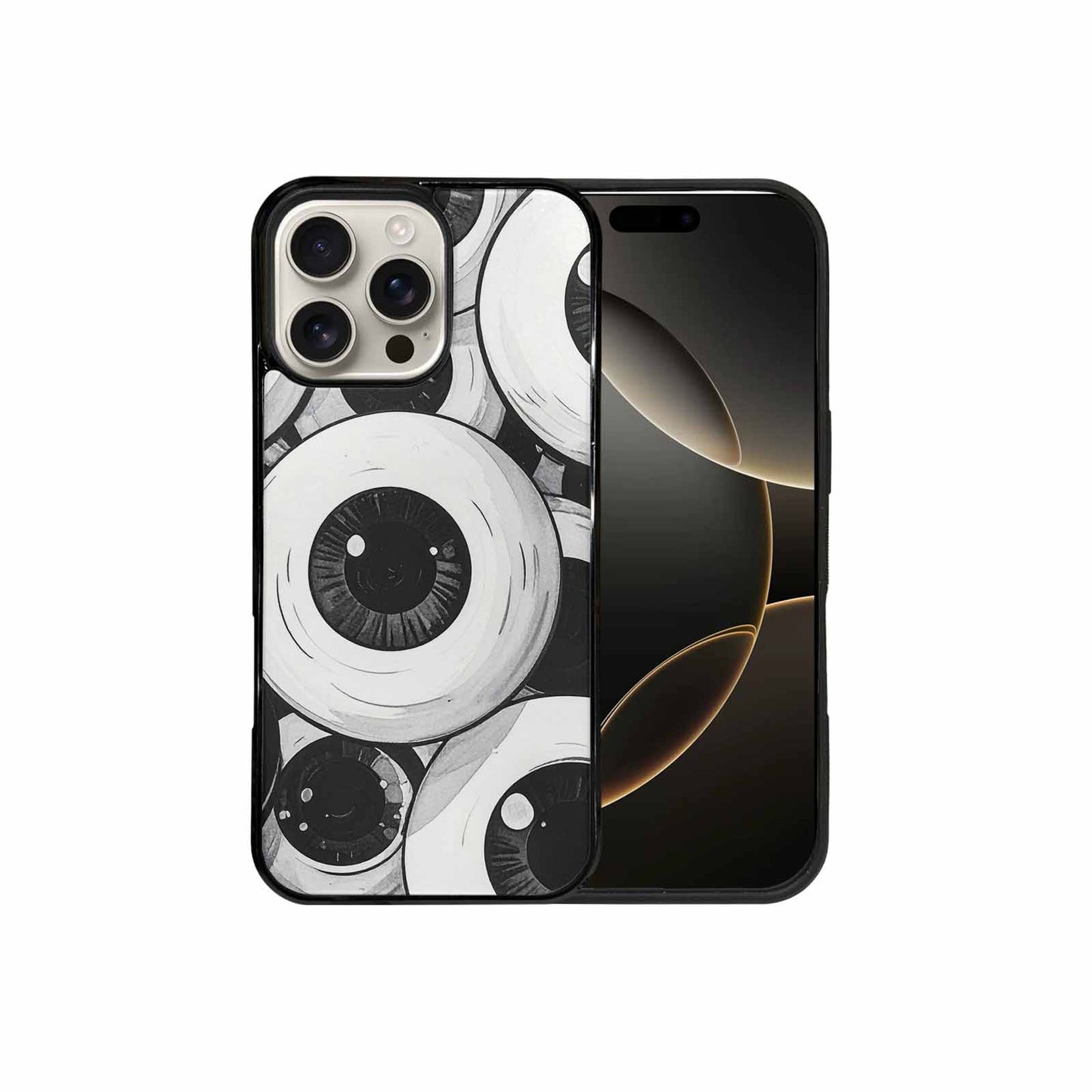 iPhone 16 Pro Max Case — Googly Cartoon Eyeballs, Custom Printed Phone Case