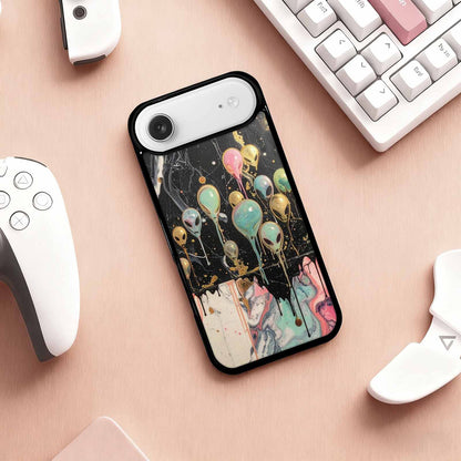 iPhone 17 Air Case — Aliens Marblemelting Aliens Pa Alien Scifi, Unique Phone Case Design