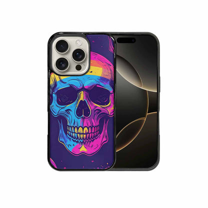 iPhone 16 Pro Case — Pride Flag Skulls Seamless Pattern Vibrant, Customized Protective Case