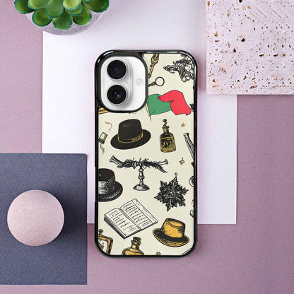 iPhone 16 Case — Noir Spy Silhouette Pen Ink Noir, Custom Art Phone Cover