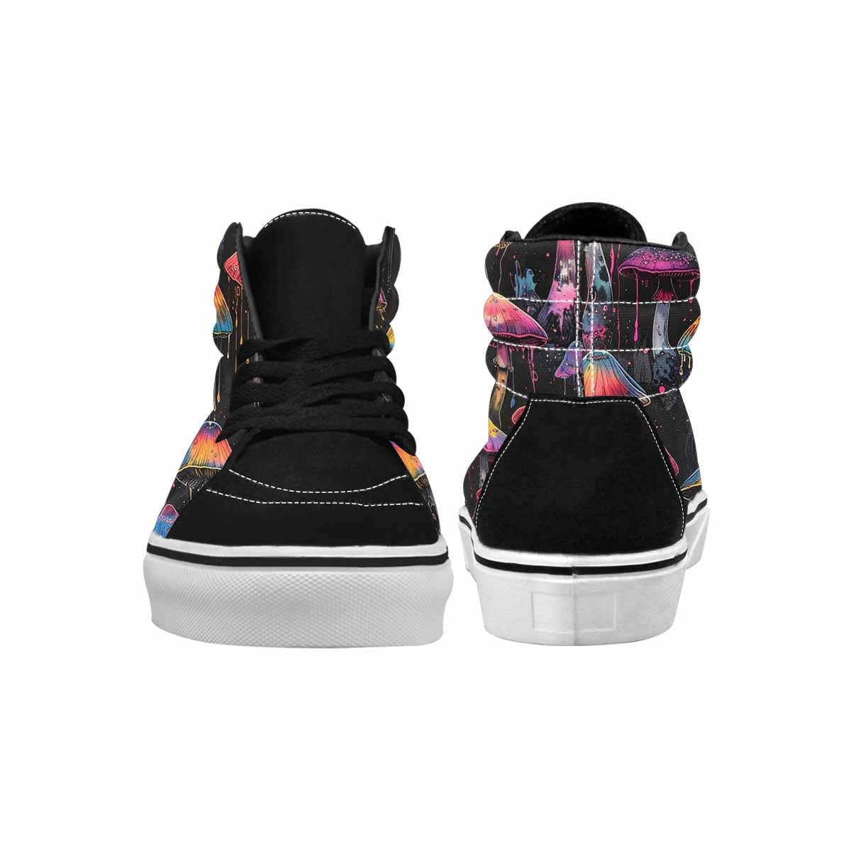 MEN'S Rainbow Drip Mushrooms High Top Canvas Surreal Custom Shoes