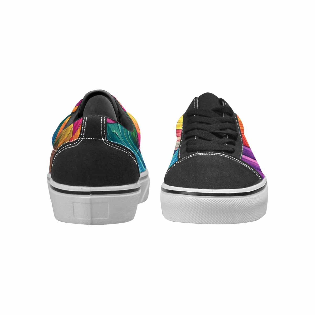 MEN'S Polysexual Flag Color Canvas Lace-Up Vivid Custom Sneakers